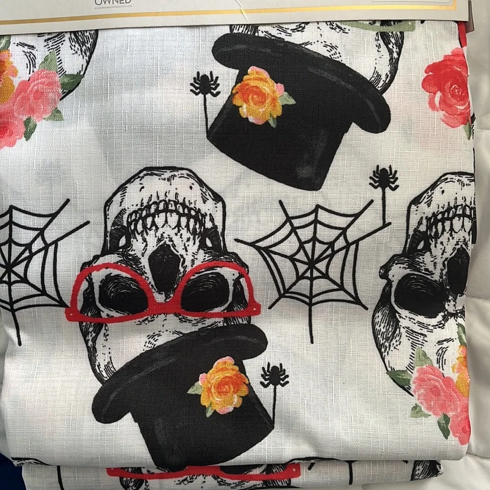 Deborah Connolly home shower curtain Halloween themed 71 in x 72 in